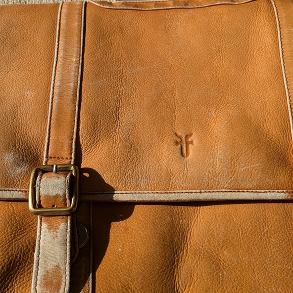 Frye flap briefcase messenger laptop bag - Picture 3 of 7